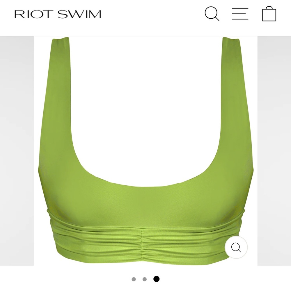 Riot Swim Pico Top, Matcha, size small